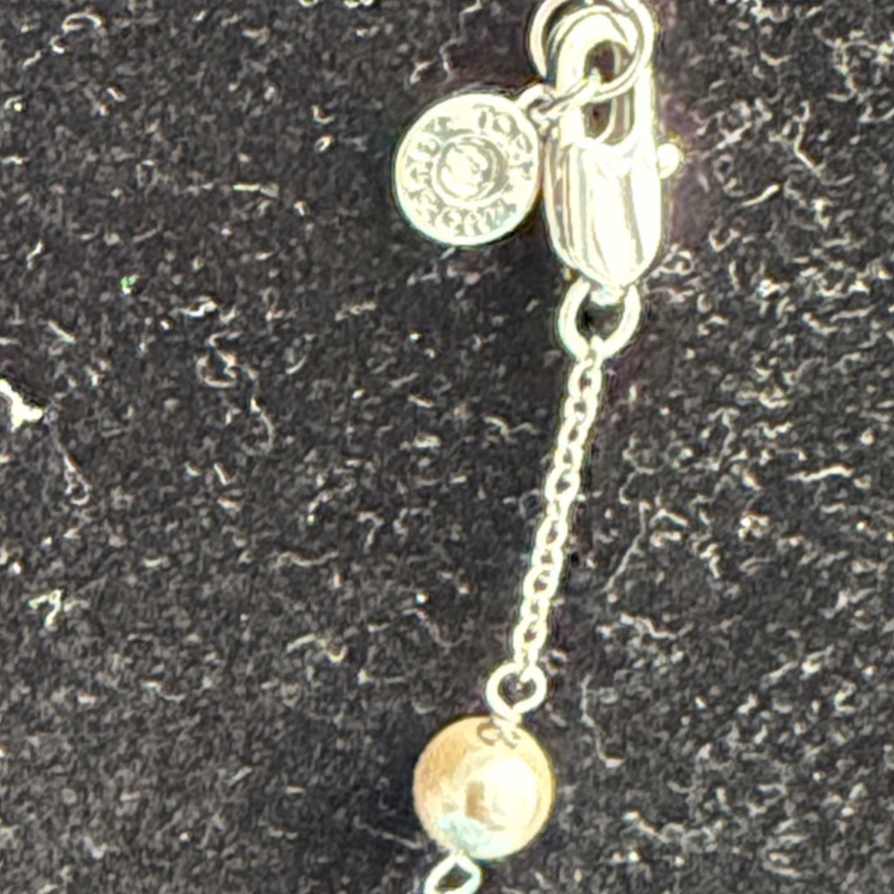 Tory Burch Miller SilverTone Pavé Pearl Short Necklace - Picture 6 of 6